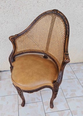 Large Louis XV Chair in Leather-AWH-1748701