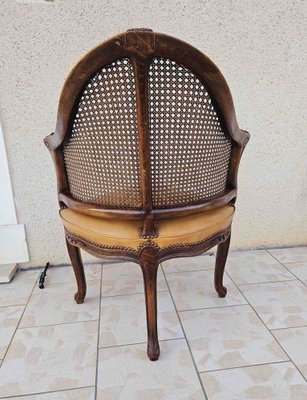 Large Louis XV Chair in Leather-AWH-1748701