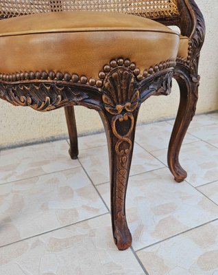 Large Louis XV Chair in Leather-AWH-1748701