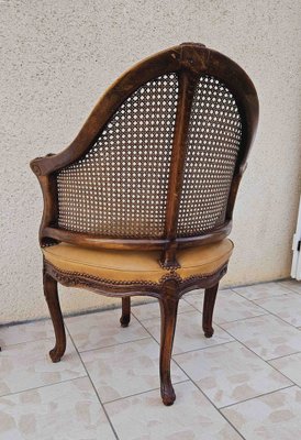 Large Louis XV Chair in Leather-AWH-1748701