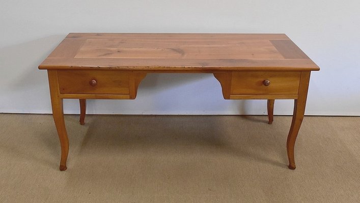 Large Louis XV Desk in Solid Cherry, Mid-19th Century-RVK-1075990