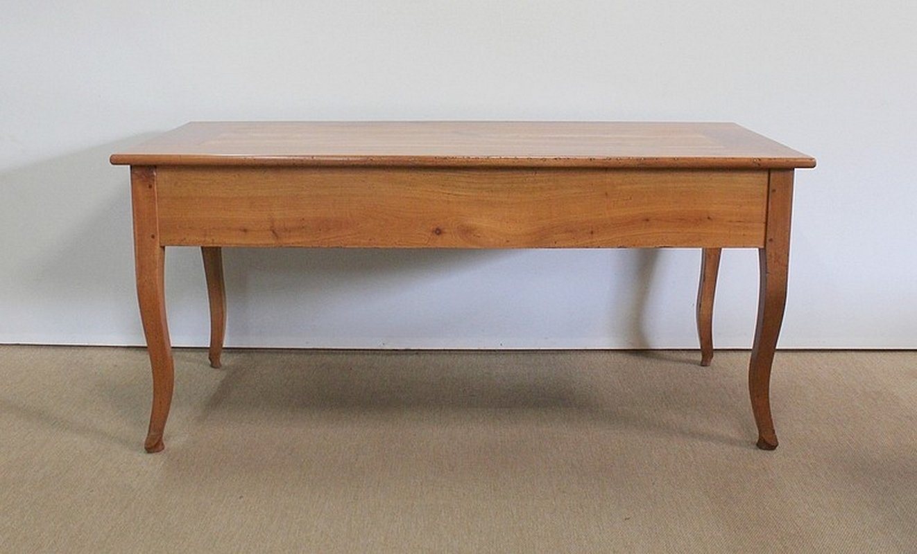 Large Louis XV Desk in Solid Cherry, Mid-19th Century