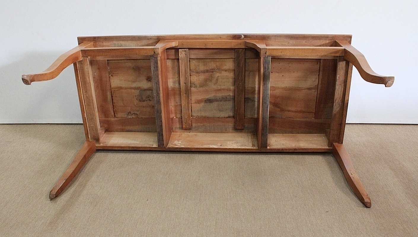 Large Louis XV Desk in Solid Cherry, Mid-19th Century