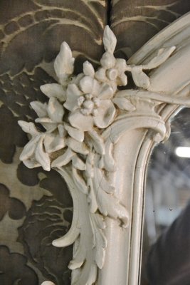 Large Louis XV Mirror in White-AXR-1725393