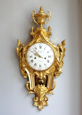 Large Louis XVI Cartel Wall Clock, Paris, 1770s-KMT-1278312