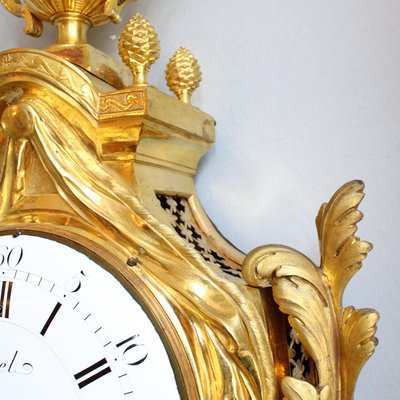 Large Louis XVI Cartel Wall Clock, Paris, 1770s-KMT-1278312