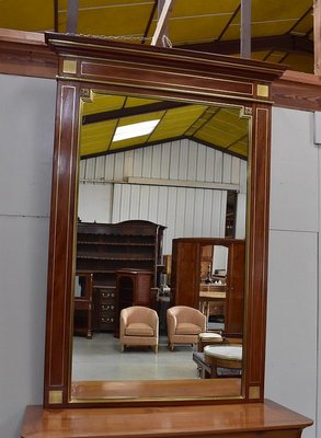 Large Louis XVI Mahogany Mirror, Late 19th Century-RVK-1431704