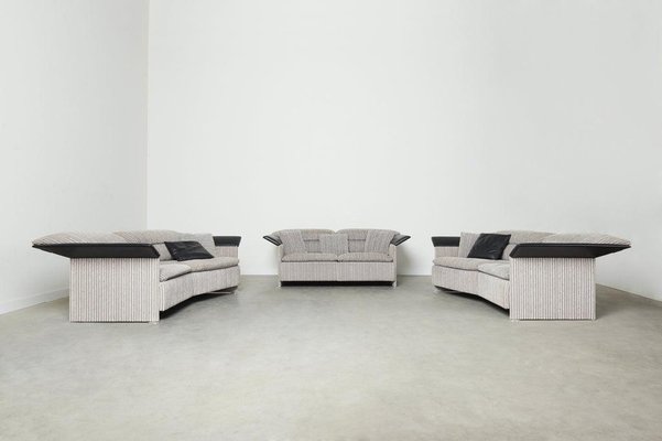 Large Lounge Set, 1980s, Set of 3-TWF-1813321