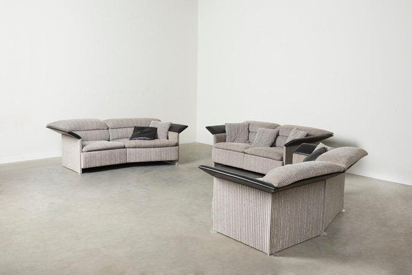 Large Lounge Set, 1980s, Set of 3-TWF-1813321