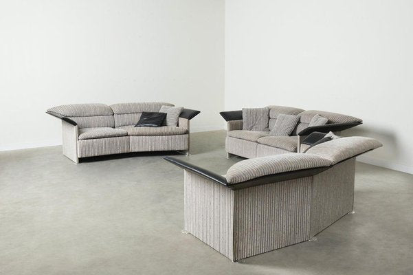 Large Lounge Set, 1980s, Set of 3-TWF-1813321