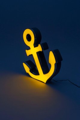 Large Luminous Anker Sign in Yellow from Berlights-EMG-1323683