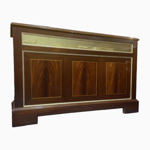 Large Mahogany and Marble Radiator Cover-NSG-1756274