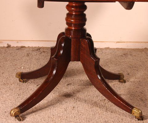 Large Mahogany Quadrip Table, 1800s-HPU-1167984