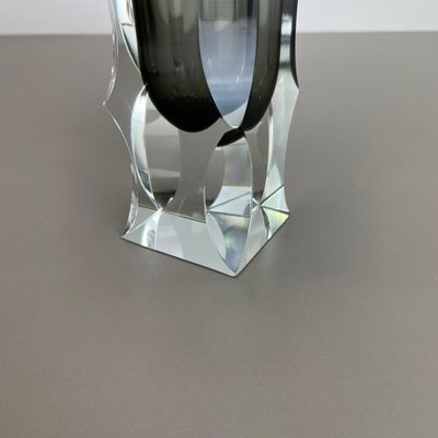 Large Mandruzzato Faceted Glass Sommerso Vase, Murano, Italy-QZ-1217704