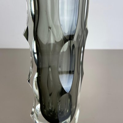 Large Mandruzzato Faceted Glass Sommerso Vase, Murano, Italy-QZ-1217704