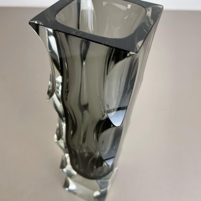 Large Mandruzzato Faceted Glass Sommerso Vase, Murano, Italy-QZ-1217704