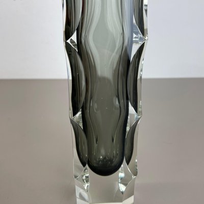 Large Mandruzzato Faceted Glass Sommerso Vase, Murano, Italy-QZ-1217704