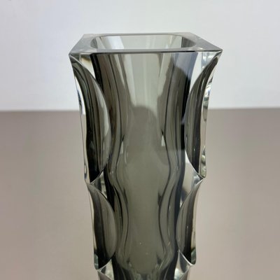 Large Mandruzzato Faceted Glass Sommerso Vase, Murano, Italy-QZ-1217704