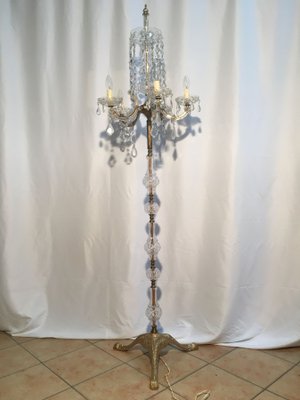 Large Maria Teresa Crystal Floor Lamp, 1950s-WQQ-689275