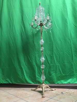 Large Maria Teresa Crystal Floor Lamp, 1950s-WQQ-689275