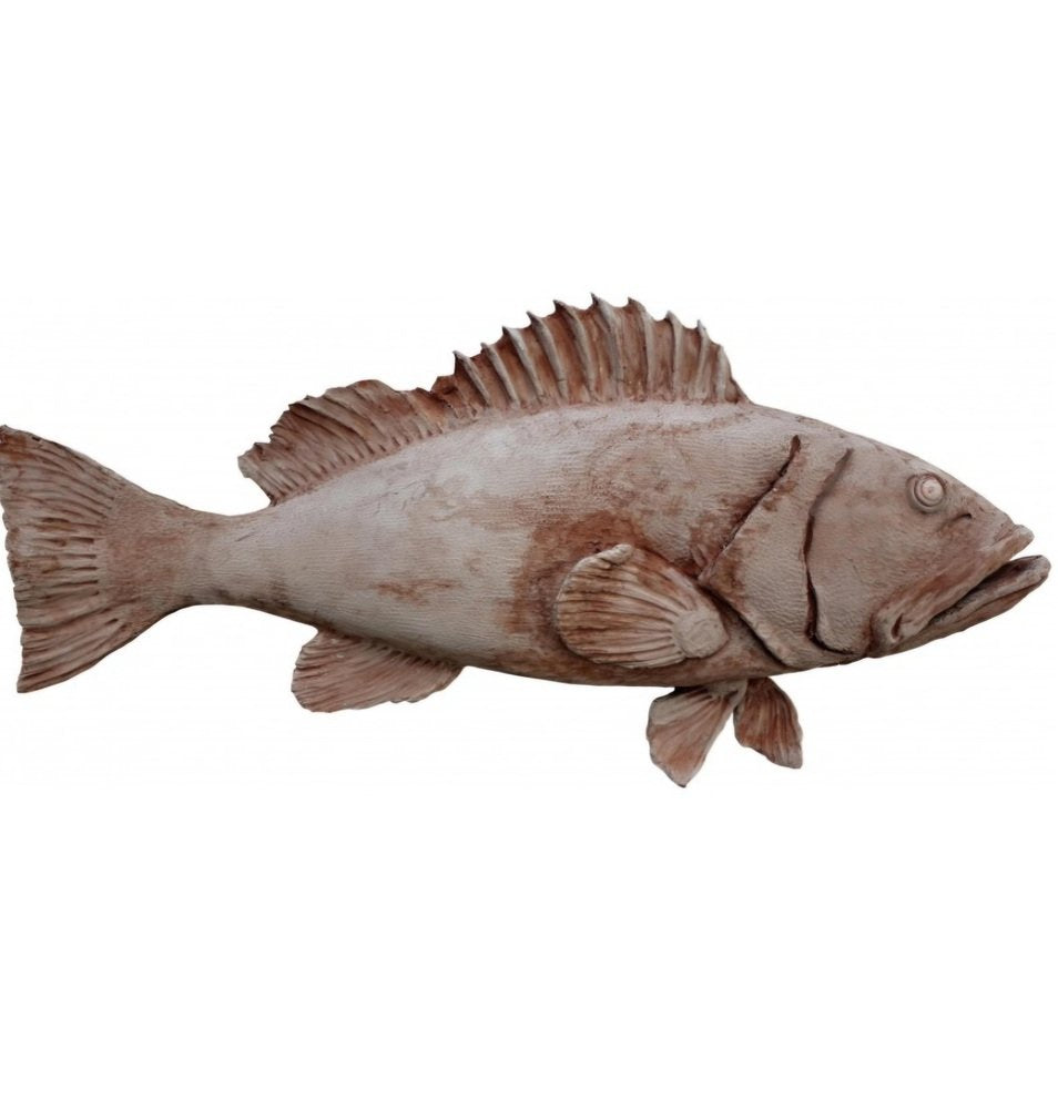 Large Mediterranean Grouper in Terracotta, 1950s