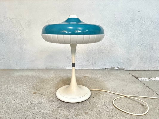 Large Metal and Plastic Siform Table Lamp from Siemens, 1960s-JP-1346056