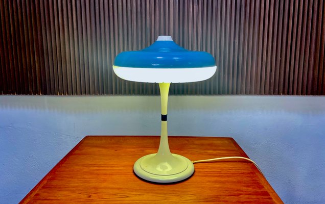 Large Metal and Plastic Siform Table Lamp from Siemens, 1960s-JP-1346056