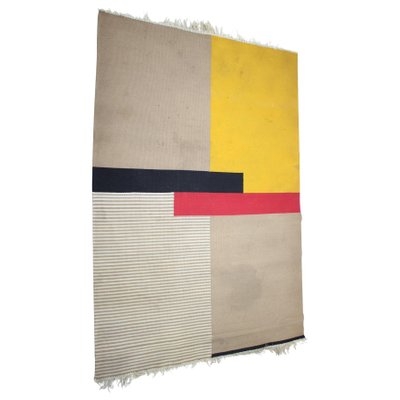 Large Mid Century Abstract Geometric Rugs, 1950s, Set of 2-TZ-848553