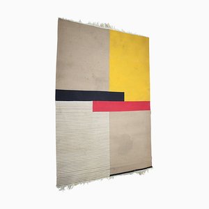 Large Mid Century Abstract Geometric Rugs, 1950s, Set of 2-TZ-848553