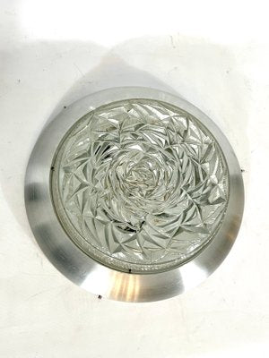 Large Mid-Century Aluminum and Glass Ceiling Lamp or Sconce from Stilux Milano-OT-1112933