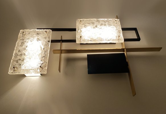 Large Mid-Century Architectonic Wall Light from Arlus, 1960s-GUT-2027973