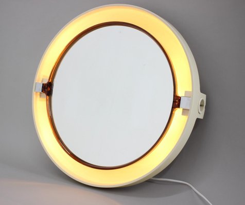 Large Mid-Century Backlit Mirror from Allibert, Italy, 1970s-TZ-1229422