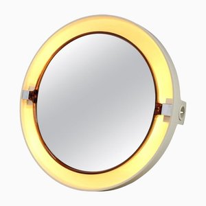 Large Mid-Century Backlit Mirror from Allibert, Italy, 1970s-TZ-1229422