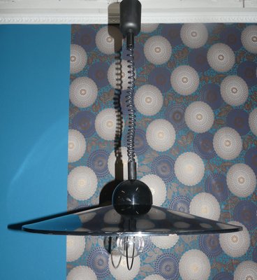 Large Mid-Century Black Metal Adjustable Ceiling Lamp-AFE-691564