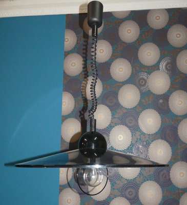 Large Mid-Century Black Metal Adjustable Ceiling Lamp-AFE-691564