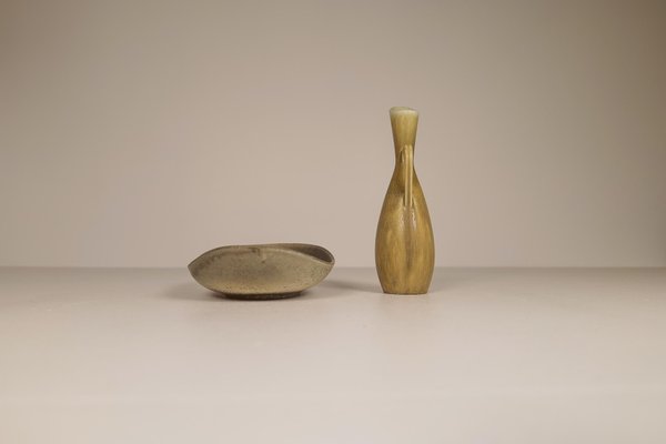 Large Mid-Century Bowl and Vase by Carl-Harry Stålhane for Rörstrand, Sweden, 1950s, Set of 2-UYK-1006118