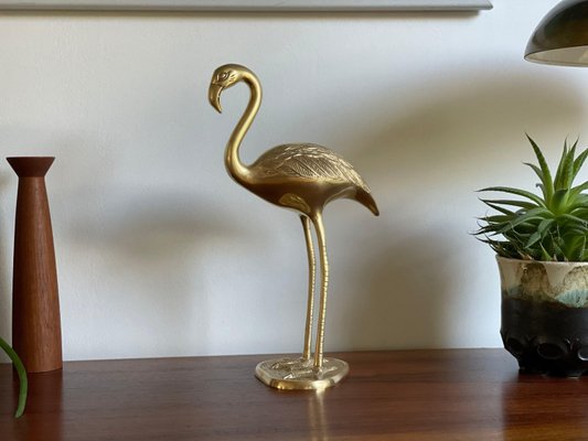 Large Mid-Century Brass Flamingo Decoration by Dieter Rams-WSA-1006129