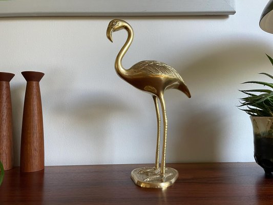 Large Mid-Century Brass Flamingo Decoration by Dieter Rams-WSA-1006129