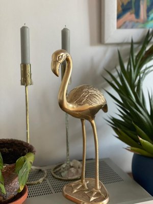 Large Mid-Century Brass Flamingo Decoration by Dieter Rams-WSA-1006129