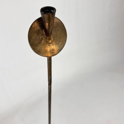 Large Mid-Century Brutalist Candleholder in Brass, 1950s-RMX-2019895