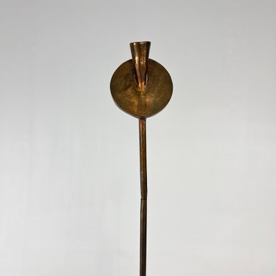 Large Mid-Century Brutalist Candleholder in Brass, 1950s-RMX-2019895