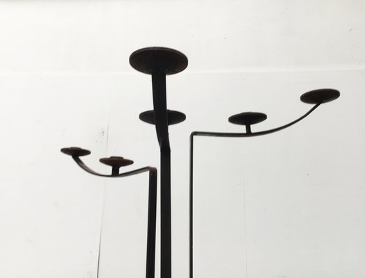 Large Mid-Century Brutalist Metal Candleholder-UAH-953852