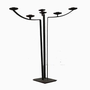 Large Mid-Century Brutalist Metal Candleholder-UAH-953852