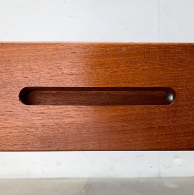 Large Mid-Century Brutalist Solid Teak Coffee Table, 1960s-UAH-1361048