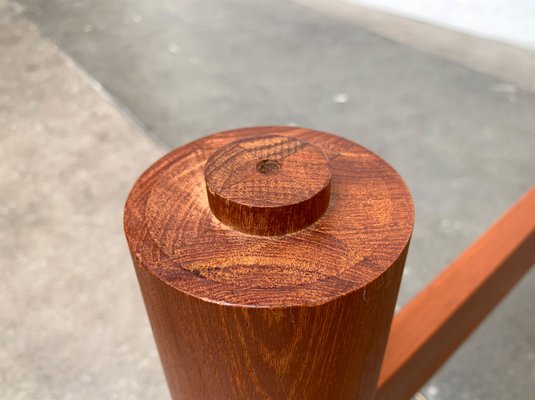 Large Mid-Century Brutalist Solid Teak Coffee Table, 1960s-UAH-1361048