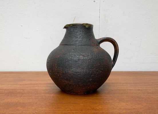 Large Mid-Century Brutalist Studio Pottery Carafe Vase by Gerhard Liebenthron, Germany, 1960s-UAH-1627795