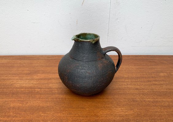 Large Mid-Century Brutalist Studio Pottery Carafe Vase by Gerhard Liebenthron, Germany, 1960s-UAH-1627795