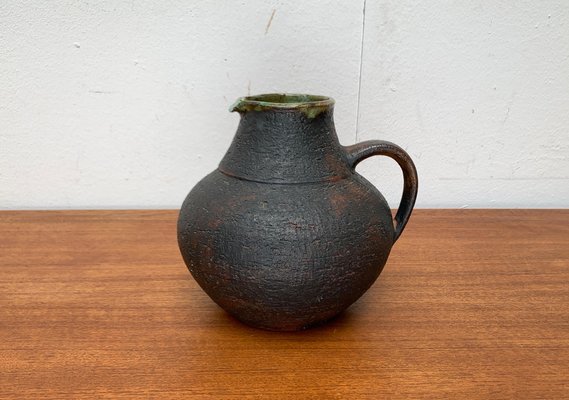 Large Mid-Century Brutalist Studio Pottery Carafe Vase by Gerhard Liebenthron, Germany, 1960s-UAH-1627795