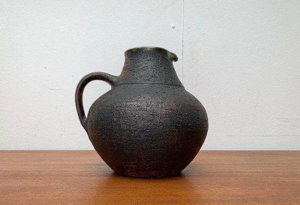 Large Mid-Century Brutalist Studio Pottery Carafe Vase by Gerhard Liebenthron, Germany, 1960s-UAH-1627795