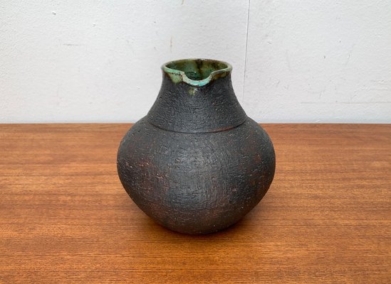 Large Mid-Century Brutalist Studio Pottery Carafe Vase by Gerhard Liebenthron, Germany, 1960s-UAH-1627795